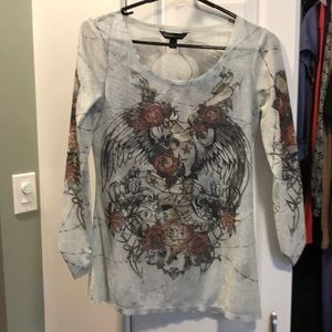 Sheer funky pull over